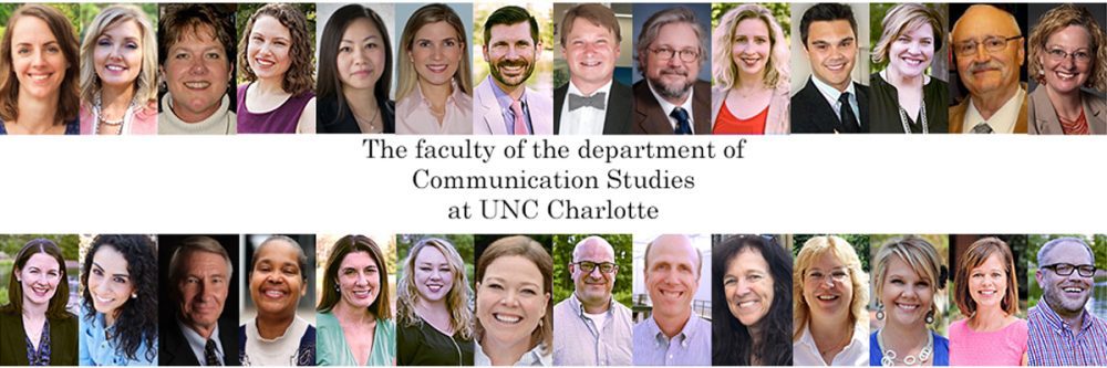 The faculty of the department of Communication Studies at UNC Charlotte